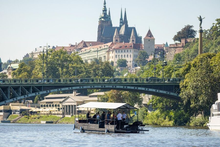 Prague: Private Cycle Boat River Tour with Beer or Prosecco - The right group for this boat
