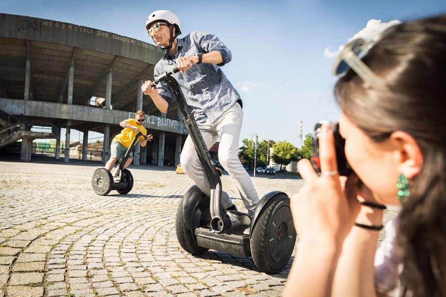 Prague: Segway Tour + Taxi Transfer & Monasteries mini-group - Learning to ride a Segway in five minutes