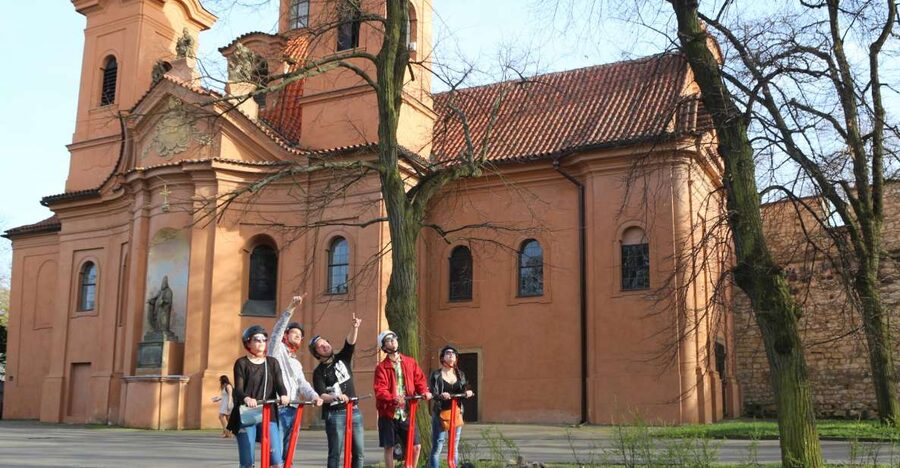 Prague Segway Tour with Oldest Monasteries and Free Taxi - Passing the world’s largest stadium