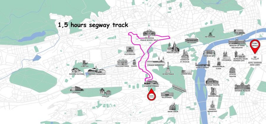 Prague: Shared Group/Private Segway Tour with Hotel Transfer - Why the west side of Prague works well on a Segway