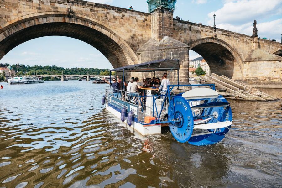Prague: Swimming Beer Bike on A Cycle Boat - What this Prague beer bike really is