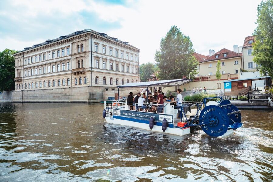 Prague: Swimming Beer Bike on A Cycle Boat - Commentary, music, and the right mood