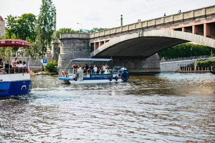 Prague: Swimming Beer Bike on A Cycle Boat - Starting at U Bukanýra