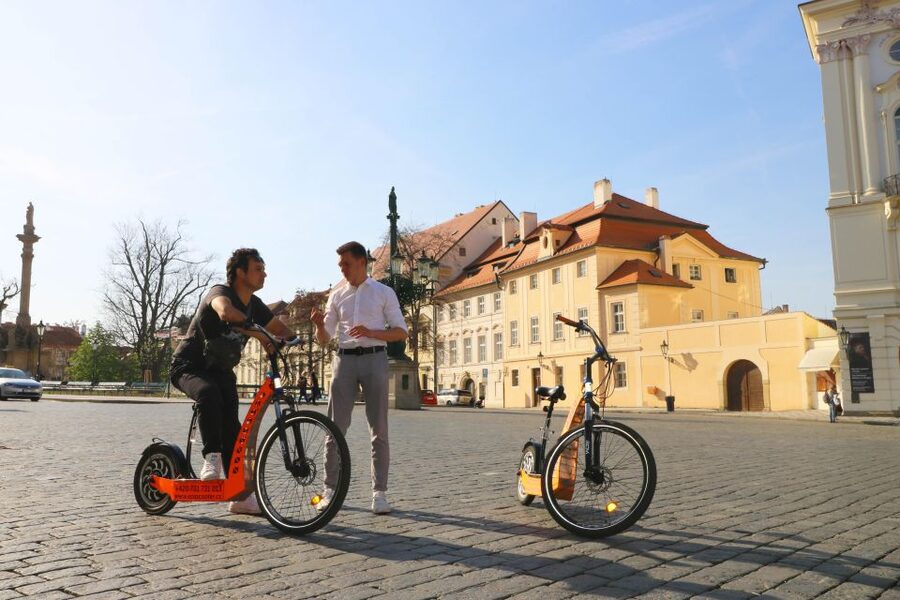 Prague: Tour by Electric Scooter or Cruiser eBike - Kafka, the Narrowest Alley, and the Vltava