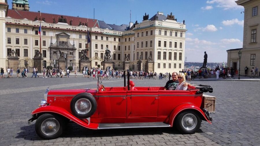 Prague: Vintage Car Ride and Walking Tour - Wenceslas Square and the New Town