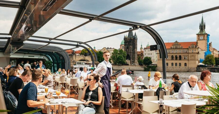 Prague: Vltava River Lunch Cruise in an Open-Top Glass Boat - Charles Bridge and Kampa Island