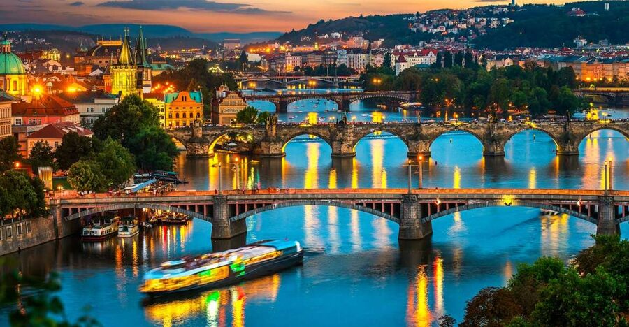 Prague: Vltava River Night Cruise with Buffet - Boarding at Čechův Bridge