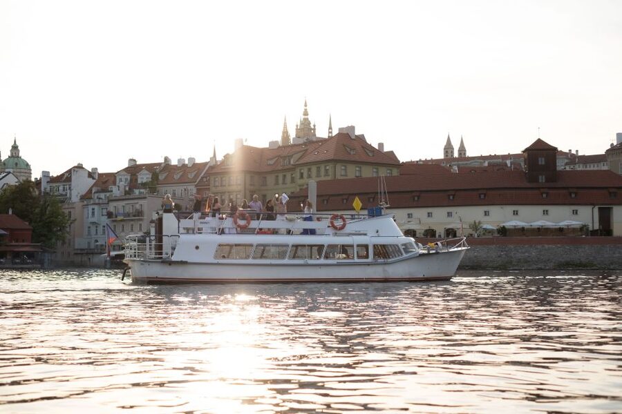 Prague: Vltava River Private Boat Party with Drinks - A private party with Prague as the backdrop