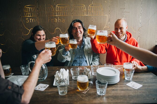 PRIVATE 4 Hour Tour: Czech Beers & Tapas in Prague's Local Areas - Three Czech tapas, from pickled cheese to beer goulash