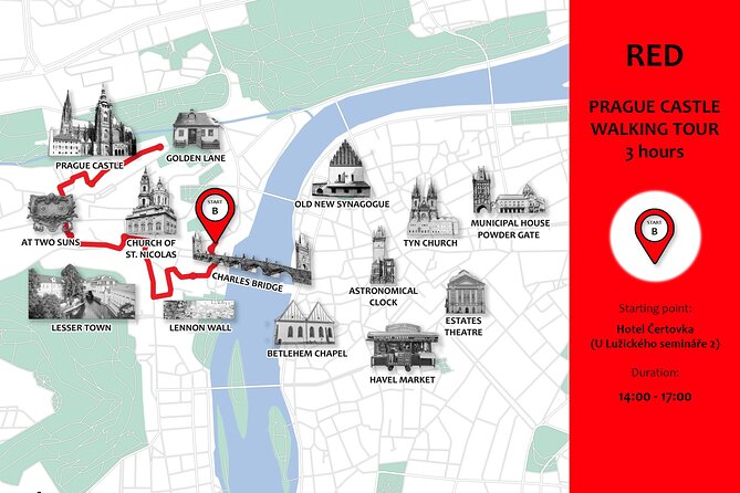 Private Walking tour: From Charles Bridge to Prague Castle - The narrowest street and the Kafka Museum area