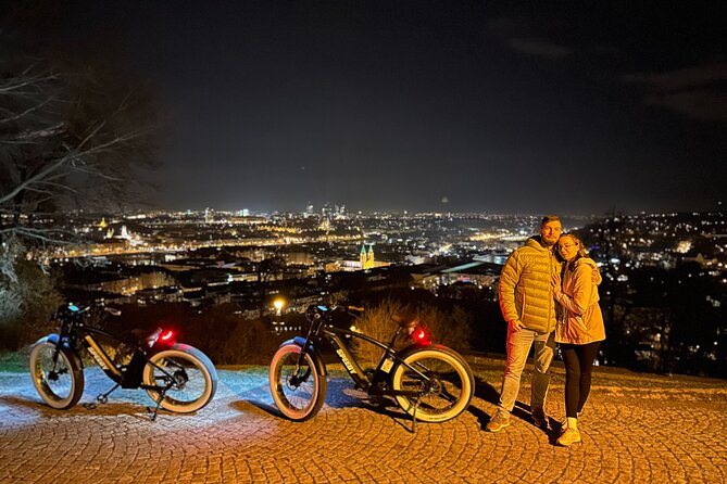 Retro Style E-Bike Night Tour in Prague - Live Guided - Kafka, Rudolfinum, and Pařížská show central Prague
