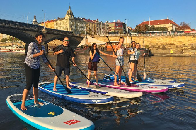 Stand-Up Paddleboarding on the Vltava River in Prague - Who will enjoy this river outing most