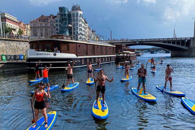Stand-Up Paddleboarding on the Vltava River in Prague - Beginning near Vyšehrad and Podolské Nábřeží