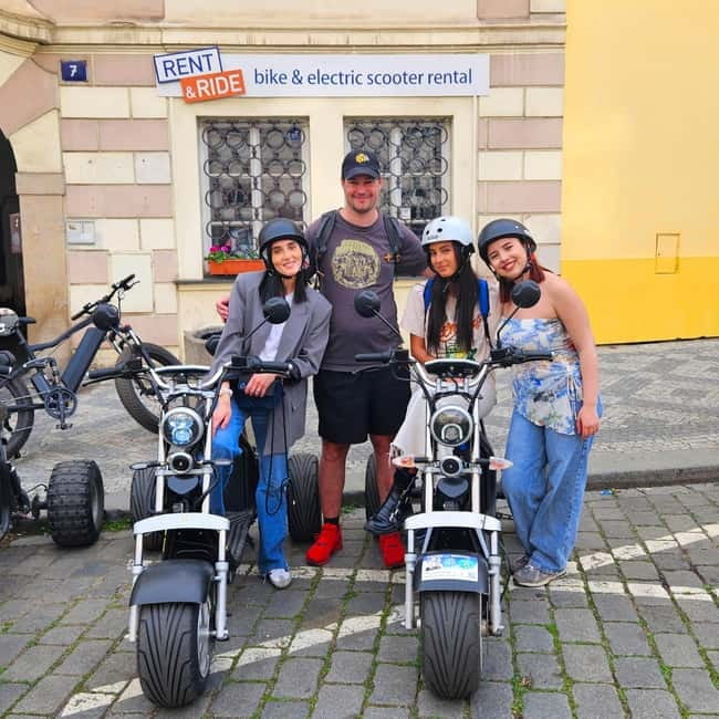 The best Trike Bike Prague city tour - Along the Vltava toward Letná Park