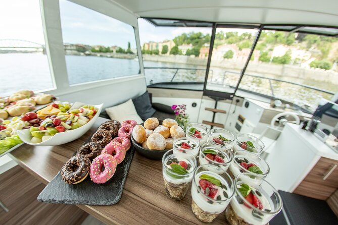 VIP Prague YachtBoat ONE Experience: All-You-Can-Drink - Grilling your own food on the Vltava
